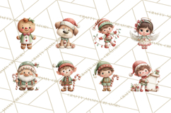 Christmas Characters Clipart PNG Cute Holiday, Santa Png Product Image 4