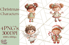 Christmas Characters Clipart PNG Cute Holiday, Santa Png Product Image 1