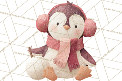 Christmas Characters PNG, Cut-Paper Collage Winter Animals Product Image 5