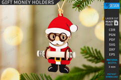 Christmas Characters Laser Cut|Christmas Money Card|Xmas SVG Product Image 1