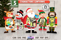 Christmas Characters Lanterns Laser Cut Bundle, Night Light Product Image 1