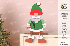 Christmas Character Laser Cut. Christmas gnome SVG Product Image 1