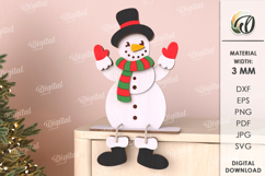 Christmas Character Laser Cut. Snowman SVG Product Image 1
