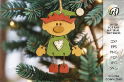 Christmas Characters Tree Ornaments Bundle Laser Cut Product Image 2