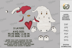 Christmas Character Tree Ornament Laser Cut. Bunny SVG Product Image 2