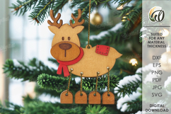 Christmas Characters Tree Ornaments Bundle Laser Cut Product Image 6