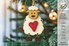 Christmas Characters Tree Ornaments Bundle Laser Cut Product Image 7