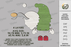 Christmas Character Tree Ornament Laser Cut. Gnome SVG Product Image 2