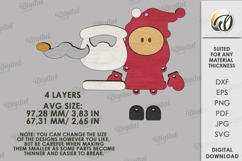 Christmas Character Tree Ornament Laser Cut. Santa CLaus SVG Product Image 2