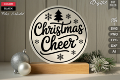 Christmas Cheer SVG | Christmas Round Sign SVG | Xmas SVG Product Image 3