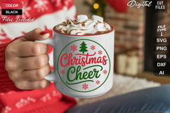 Christmas Cheer SVG | Christmas Round Sign SVG | Xmas SVG Product Image 5