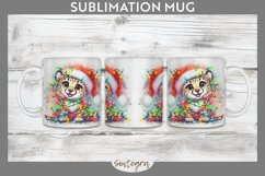 Christmas Cheetah v2 Entangled in Lights Mug Wrap Sublimatio Product Image 1