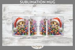 Christmas Cheetah v3 Entangled in Lights Mug Wrap Sublimatio Product Image 1