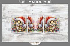 Christmas Cheetah v4 Entangled in Lights Mug Wrap Sublimatio Product Image 1