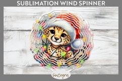 Christmas Cheetah v4 Entangled in Lights Wind Spinner Sublim Product Image 1
