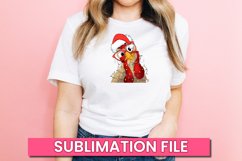 Christmas Chicken Sublimation, Western Christmas Product Image 1