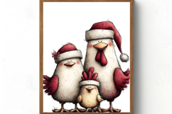 Christmas Chicken Clipart Sublimation Product Image 4