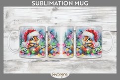Christmas Chipmunk Entangled in Lights Mug Wrap Sublimation Product Image 1