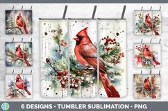 Bundle of six Watercolor Christmas Tumbler designs.