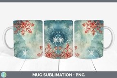 GorgeousWatercolor Christmas Mug Wrap design.
