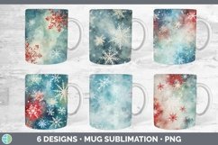 Bundle of six Watercolor Christmas Mug Wrap designs.