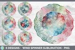 Bundle of six Watercolor Christmas Wind Spinner designs.