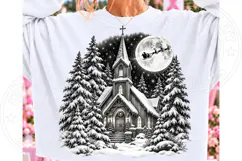Christmas Church PNG | Vintage Christian Winter Wonderland S Product Image 2