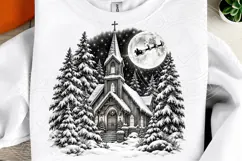 Christmas Church PNG | Vintage Christian Winter Wonderland S Product Image 4