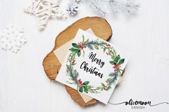 watercolor christmas wreath clipart