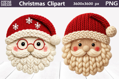 Santa Claus Crochet Clipart | Christmas Knitted Product Image 1