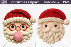 Santa Claus Crochet Clipart | Christmas Knitted Product Image 1