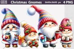 Christmas Gnome Clipart | Cute Characters Christmas Product Image 1