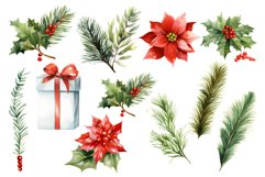 42 Watercolor Christmas Decoration Clipart Bundle Product Image 3