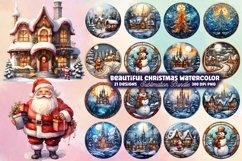 Christmas Clipart, Christmas Clipart Bundle, Christmas Watercolor, Watercolor Christmas, Christmas, Christmas Clipart Watercolour, Christmas Clipart Watercolor, Retro Christmas PNG, Cute Christmas Clipart, Christmas Clip Art, Christmas Sublimation