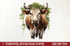 Western Christmas Cowboy Clipart Sublimation, Christmas PNG Product Image 1
