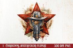 Western Christmas Cowboy Clipart Sublimation, Christmas PNG Product Image 1
