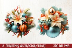 Tropical Christmas Clipart , Christmas PNG Product Image 1