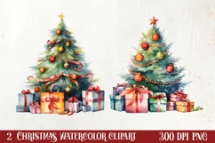 Christmas Tree Collection Clipart, Christmas PNG Product Image 1