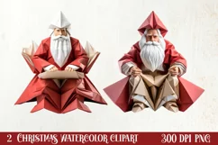 Christmas Origami Style Sublimation, Christmas PNG Product Image 1