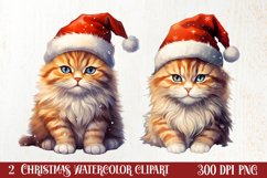 Cat Christmas Cat Art for Holiday Clipart Product Image 1