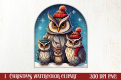 Cozy Christmas Family Animals Clipart , Christmas PNG Product Image 1