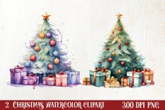 Christmas Tree Collection Clipart, Christmas PNG Product Image 1