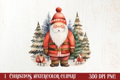 Christmas Knitting Clipart Watercolour , Christmas PNG Product Image 1