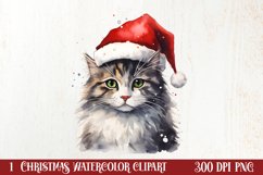 Cat Christmas Cat Art for Holiday Clipart Product Image 1