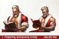 Handsome Santa Claus Clipart, Santa Claus Clipart Product Image 1
