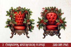 Vintage Christmas Magic Clipart, Christmas Clipart Product Image 1
