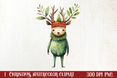 Christmas Knitting Clipart Watercolour , Christmas PNG Product Image 1