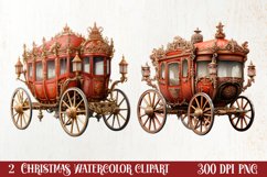 Vintage Christmas Magic Clipart, Christmas Clipart Product Image 1