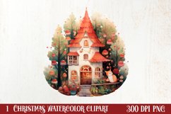 Christmas Knitting Clipart Watercolour , Christmas PNG Product Image 1