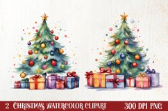 Christmas Tree Collection Clipart, Christmas PNG Product Image 1